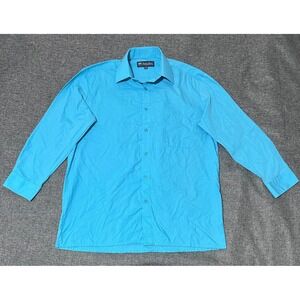 Fortino Landi Men's 16-16 1/2 34-35 Light Blue Long Sleeve Shirt